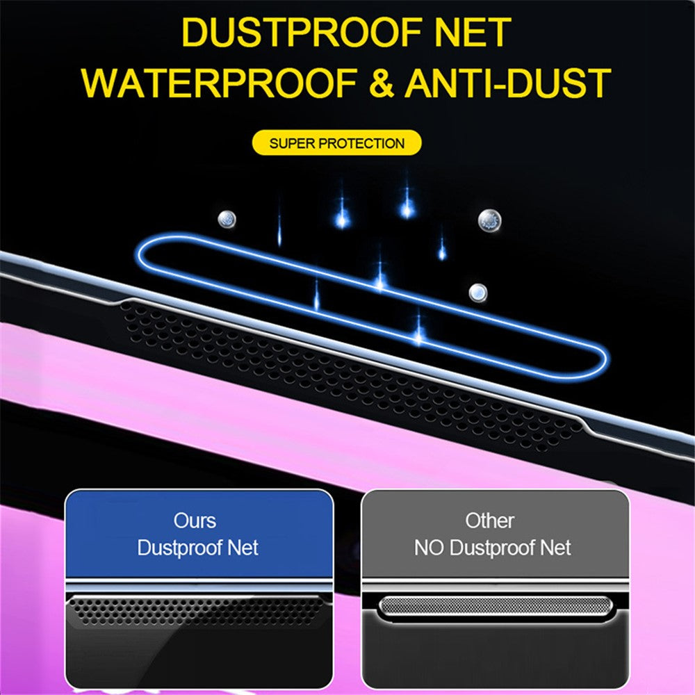 iPhone 13 / 13 Pro / 14 Tempered Glass Silk Printing Clear Full Screen Protector with Easy Installation Tool - produktbillede 9