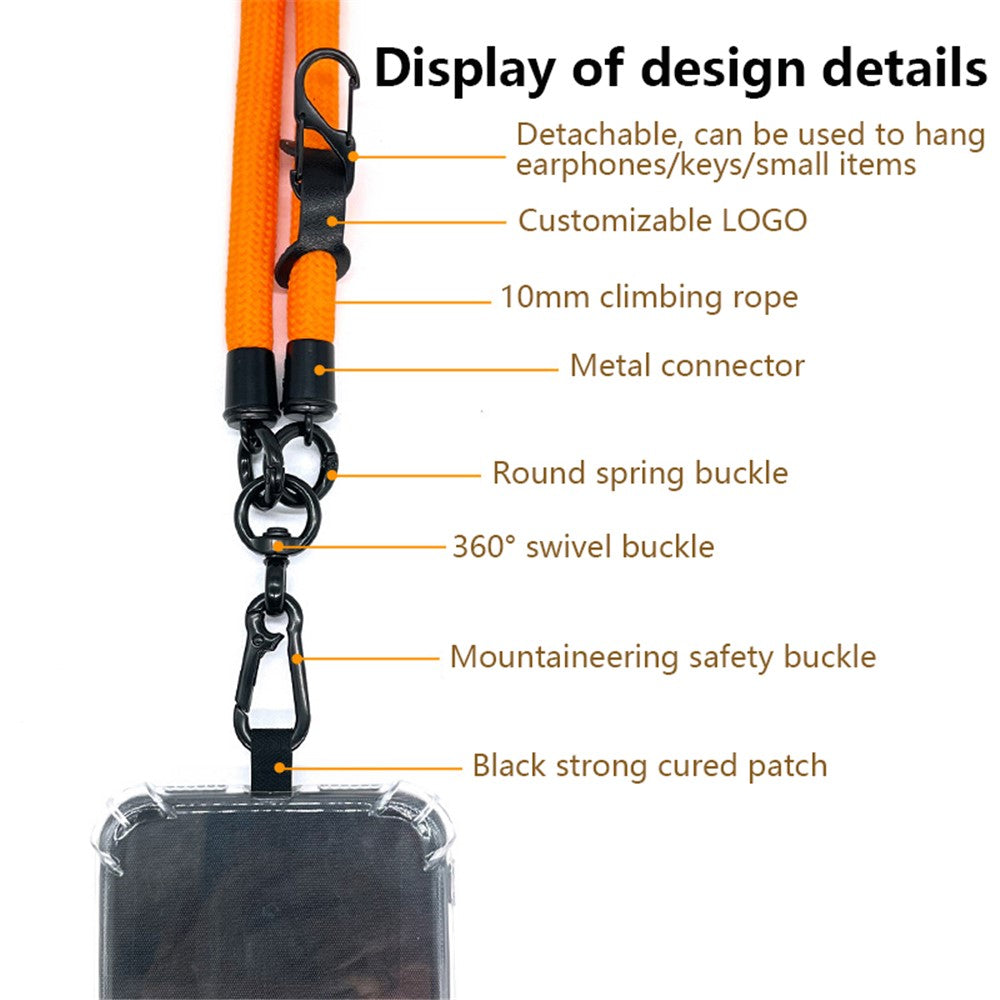 10mm halssnor mobil orange - EOL - produktbillede 3