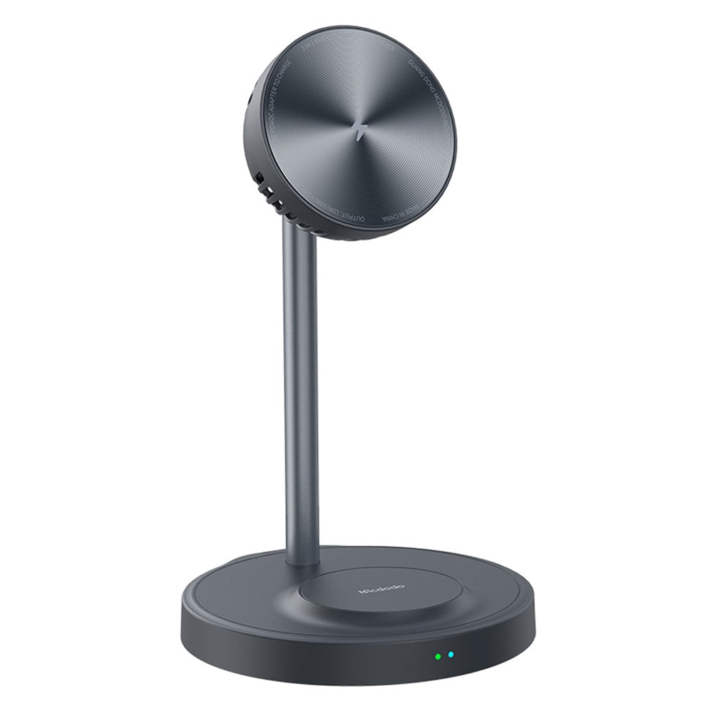 MCDODO CH-215 MDD Cooling Series 15W Wireless Charging 2-in-1 Magnetic Wireless Charger Desktop Holder Heat Dissipation Radiator Phone Stand - Grey - EOL - produktbillede 1