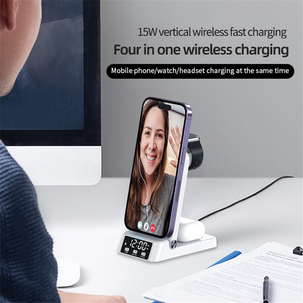 4i1 Trådløs lader f/Samsung Bmed ur 15W QC3