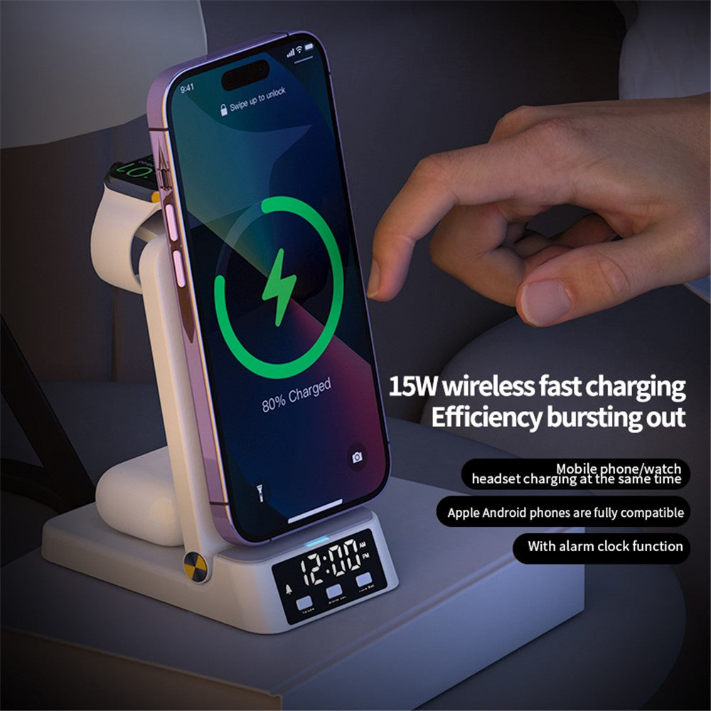 4i1 Trådløs lader f/Samsung Bmed ur 15W QC3