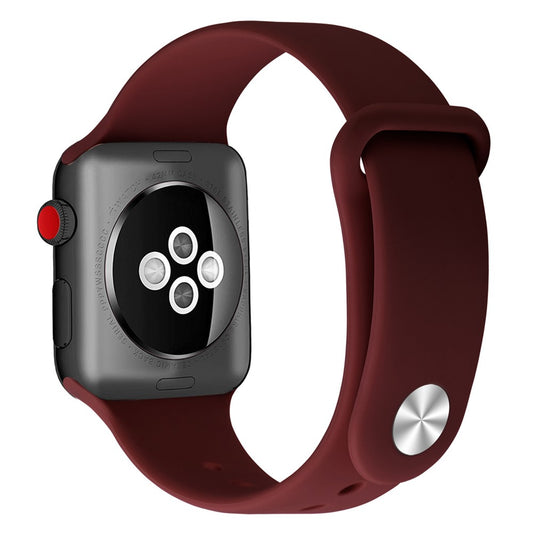 Apple watch urrem 42, 44, 45, 49mm, dyb rød - produktbillede 1