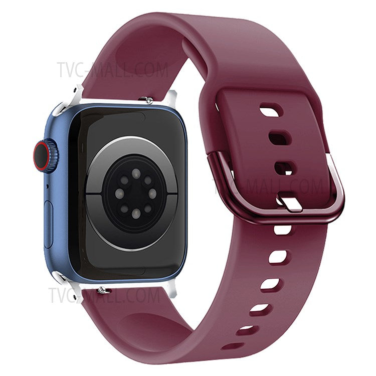 Apple watch urrem 38 40 41mm vinrød sillikone