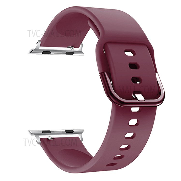 Apple watch urrem 38 40 41mm vinrød sillikone