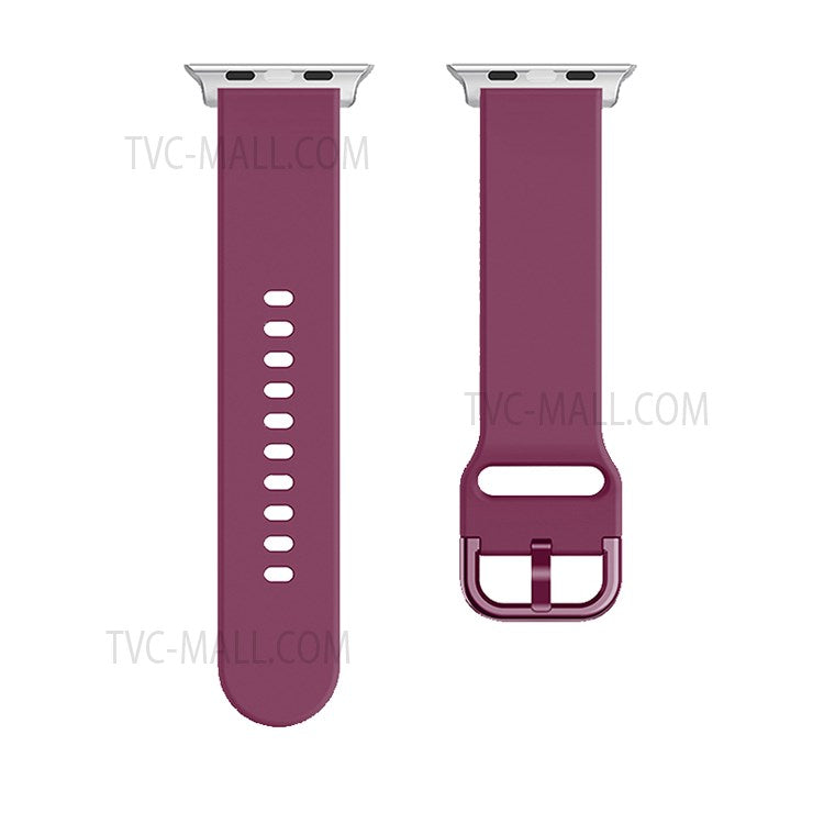 Apple watch urrem 38 40 41mm vinrød sillikone