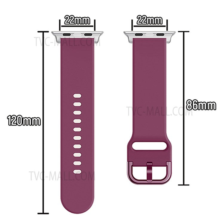 Apple watch urrem 38 40 41mm vinrød sillikone
