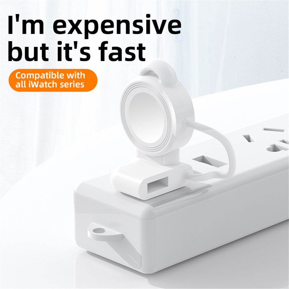 JJT-983 For Apple Watch Series 1-7 / SE Portable USB Wireless Charger Smart Watch Magnetic Charging Dock - produktbillede 4