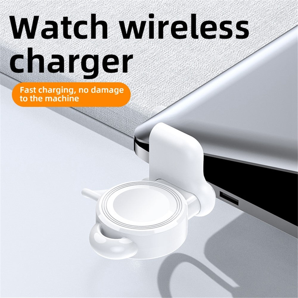 JJT-983 For Apple Watch Series 1-7 / SE Portable USB Wireless Charger Smart Watch Magnetic Charging Dock - produktbillede 5