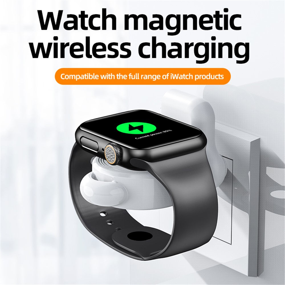 JJT-983 For Apple Watch Series 1-7 / SE Portable USB Wireless Charger Smart Watch Magnetic Charging Dock - produktbillede 8