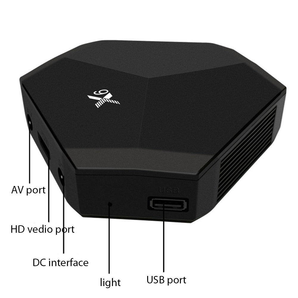 X6 2.4G Wireless Game Console Set with 2 Controller 64G 15000 Games TV Game Console Support 9 Emulators - EU Plug