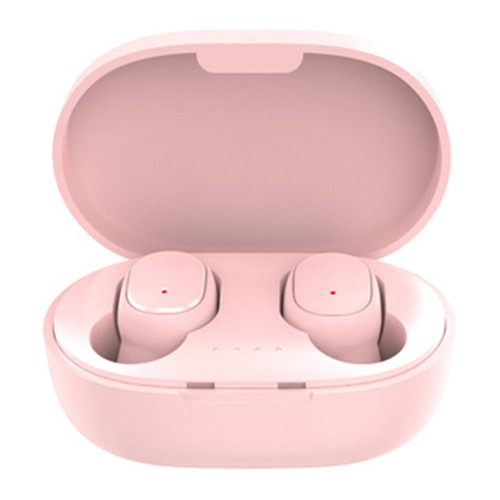 Bluetooth earphones, lyserød