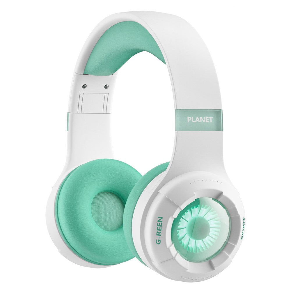 KE25 Wireless Children Headphone Bluetooth with RGB - Green - produktbillede 1