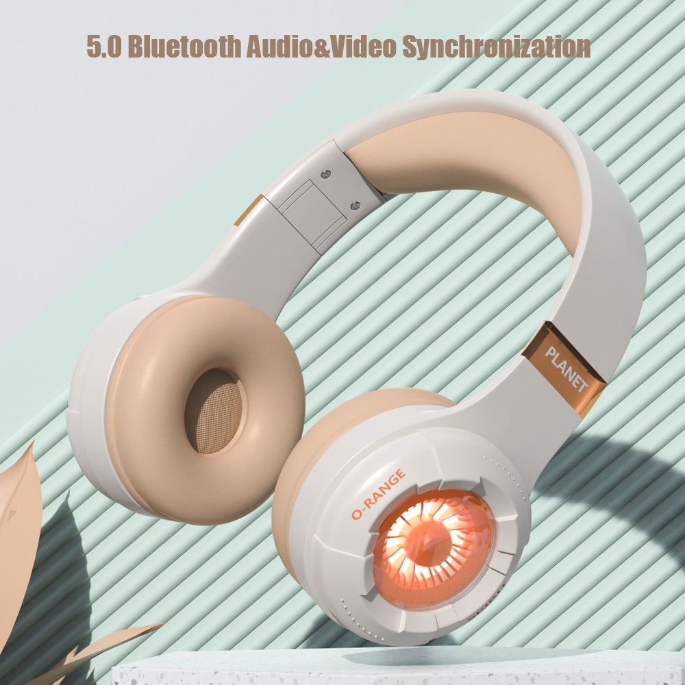 KE25 Wireless Children Headphone Bluetooth with RGB - Green - produktbillede 8