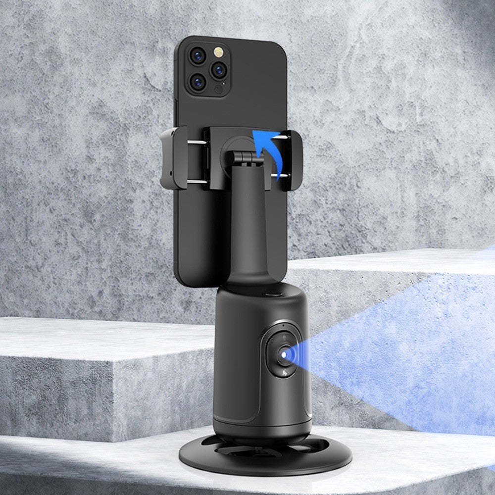 P01 Auto Face Tracking Tripod 360-Degree Rotation Phone Camera Mount Smart Shooting Phone Motion Tracking Holder for Live Vlog Streaming Video - White - produktbillede 10