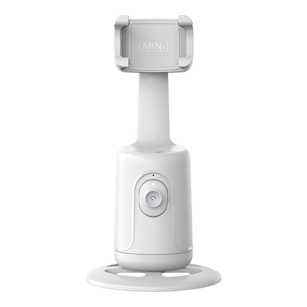 P01 Auto Face Tracking Tripod 360-Degree Rotation Phone Camera Mount Smart Shooting Phone Motion Tracking Holder for Live Vlog Streaming Video - White - produktbillede 1