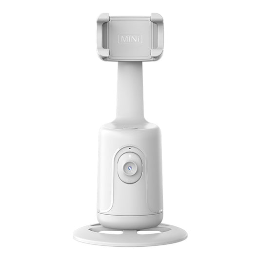 P01 Auto Face Tracking Tripod 360-Degree Rotation Phone Camera Mount Smart Shooting Phone Motion Tracking Holder for Live Vlog Streaming Video - White - produktbillede 1