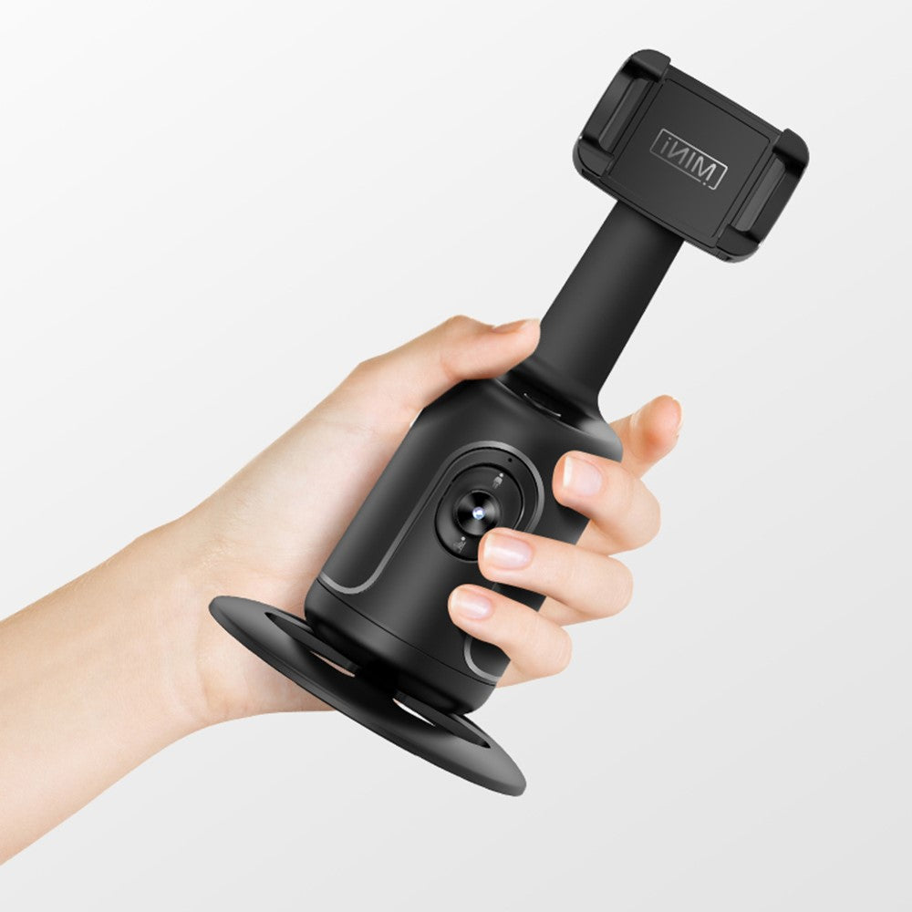 P01 Auto Face Tracking Tripod 360-Degree Rotation Phone Camera Mount Smart Shooting Phone Motion Tracking Holder for Live Vlog Streaming Video - White - produktbillede 8