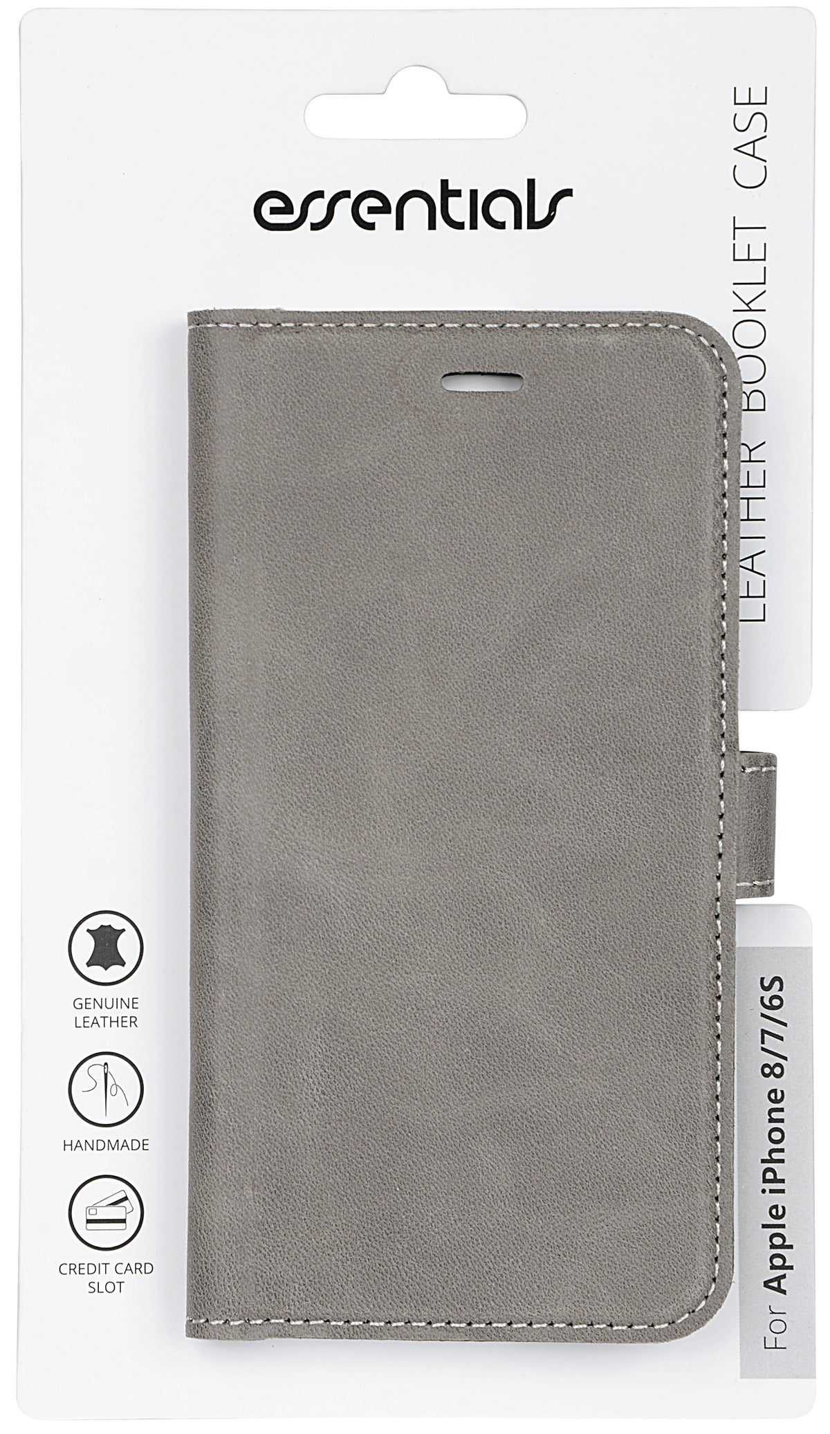 iPhone 6/7/8/SE Cover med kortholder Leath Wall 3 Gr – Grøn/Grå – Essentials - billede 5