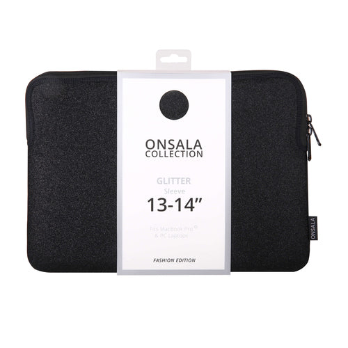 ONSALA Sleeve Glitter 13/14" Sort
