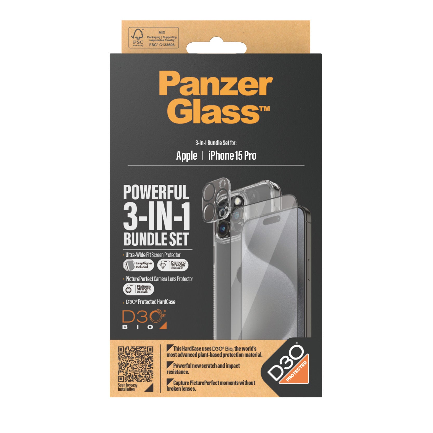 PanzerGlass iPhone 15 Pro UWF Bundle