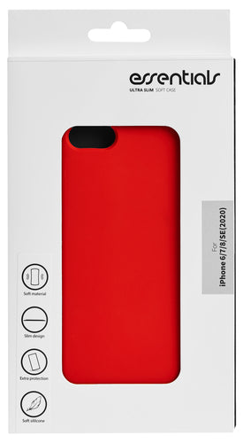iPhone 6/7/8/SE Silicone Cover – Rød – Essentials