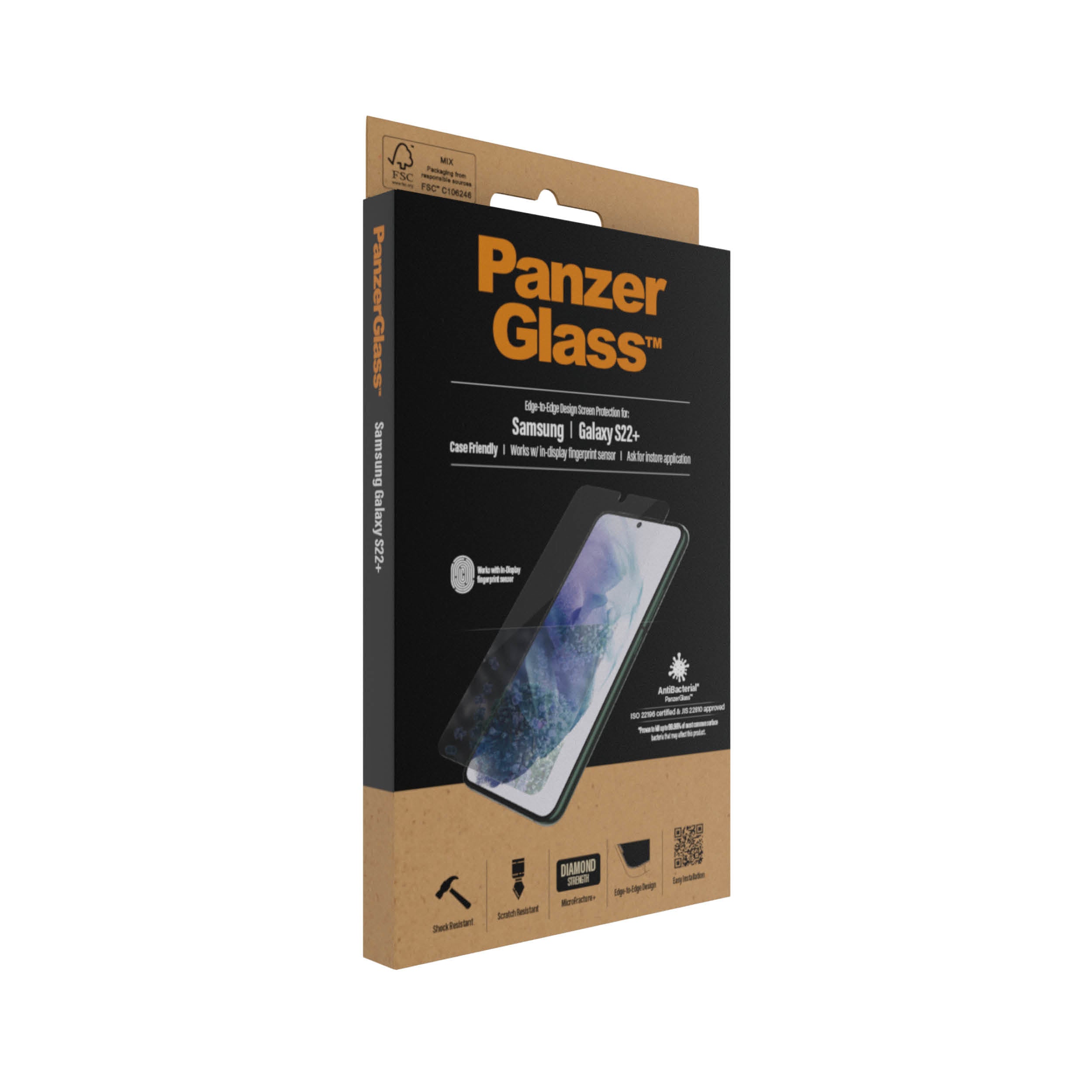 PanzerGlass Samsung Galaxy S22+ (CF), Black AB - billede 4