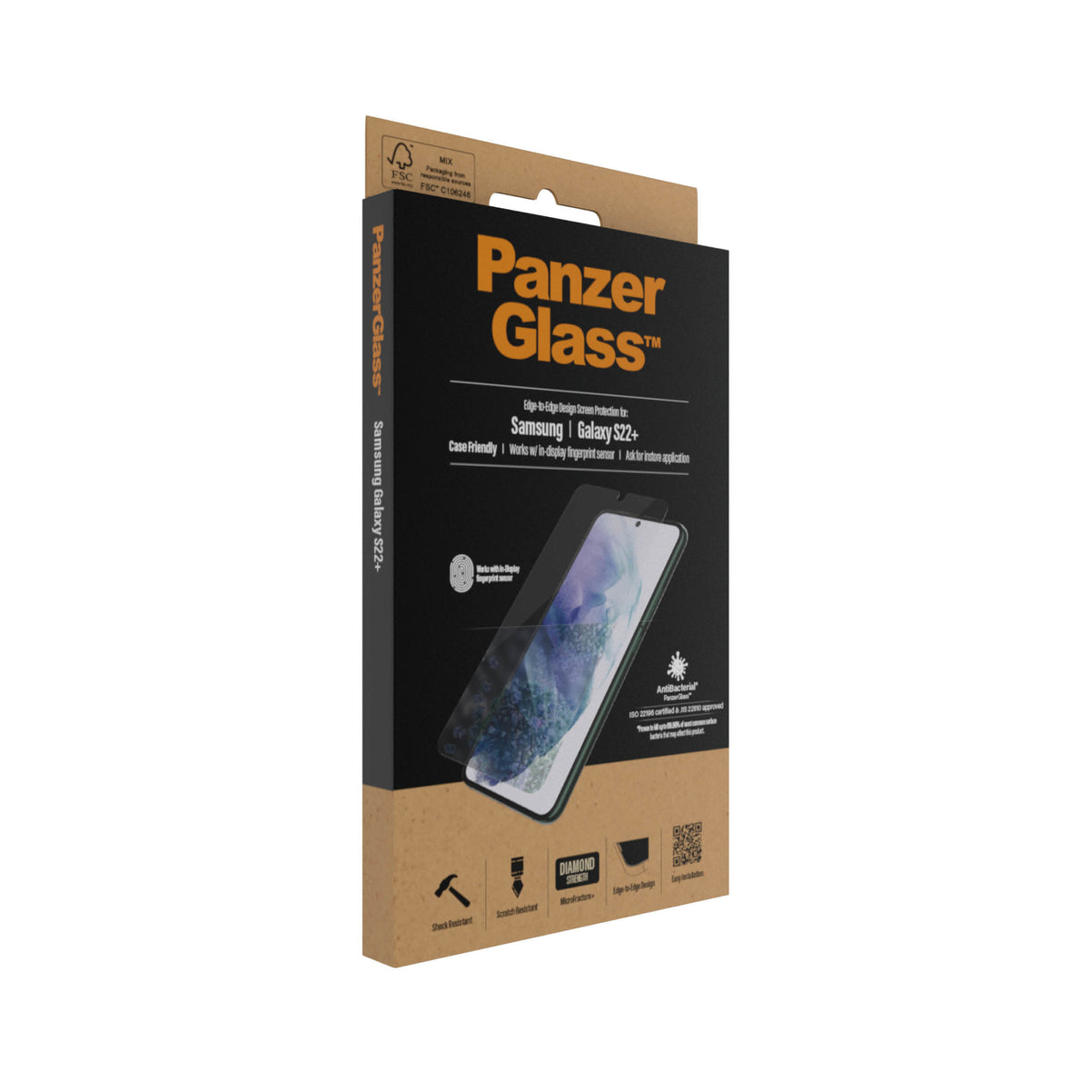 PanzerGlass Samsung Galaxy S22+ (CF), Black AB - billede 4