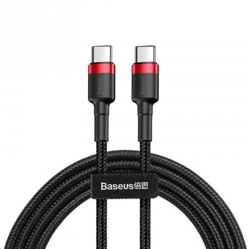 BASEUS USB Cable - Cafule CATKLF-H91 Type-C - Type-C 2M 60W 3A black-red - EOL -> CATKLF-AL91