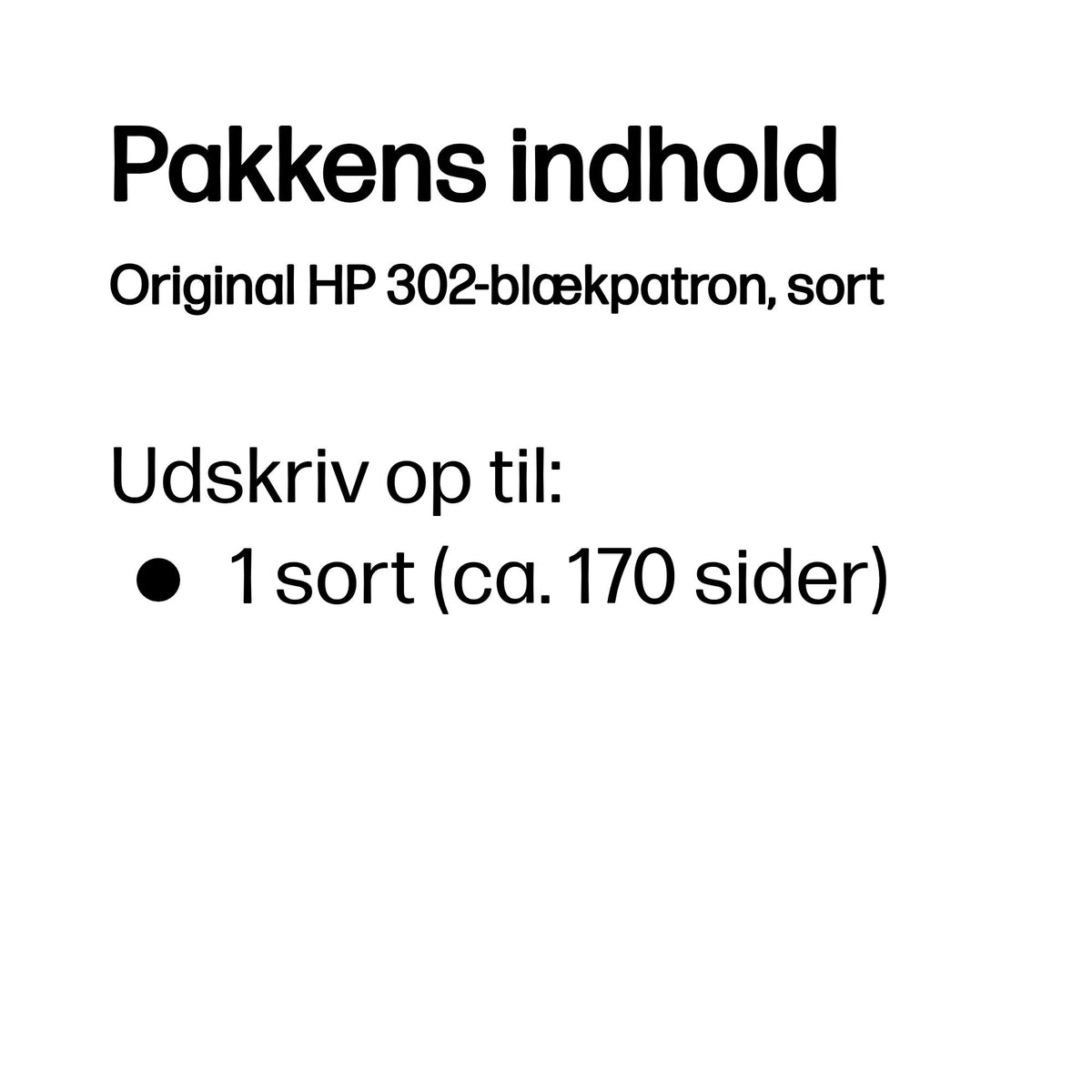 HP No 302 black ink - billede 3