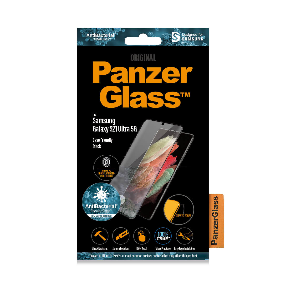 PanzerGlass Galaxy S21 Ultra FP (CF), Black AB [Icecat3Batch 9352e340b2b7d9] - billede 2