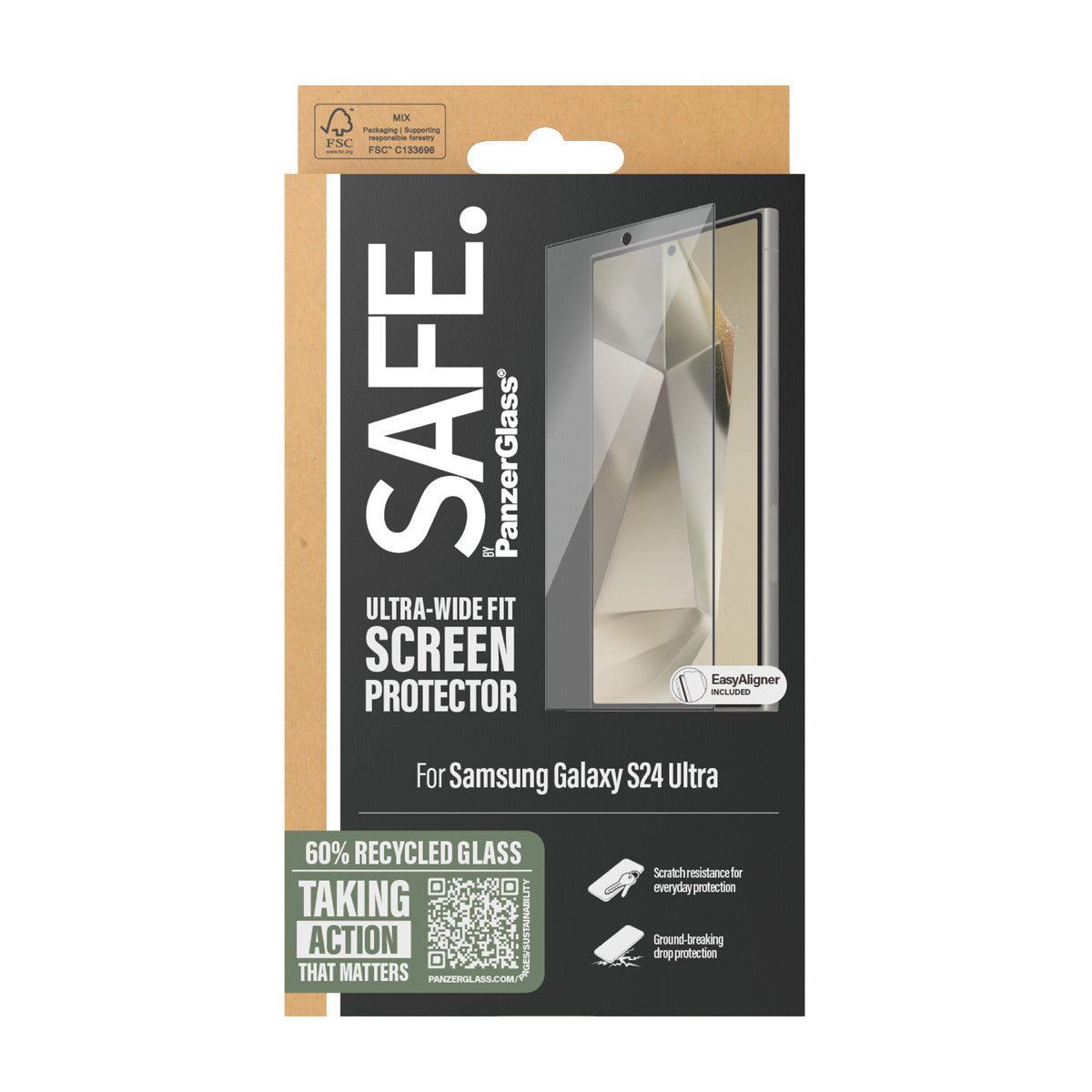 SAFE. Screen Protector Galaxy S24 Ultra RecycledGlass UWF wA - billede 3