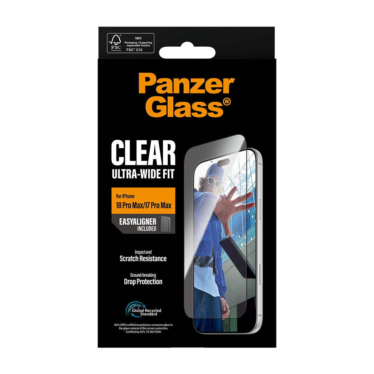 PG Screen Protector iP18 Pro Max/17 Pro Max UWF EasyAligner - billede 3