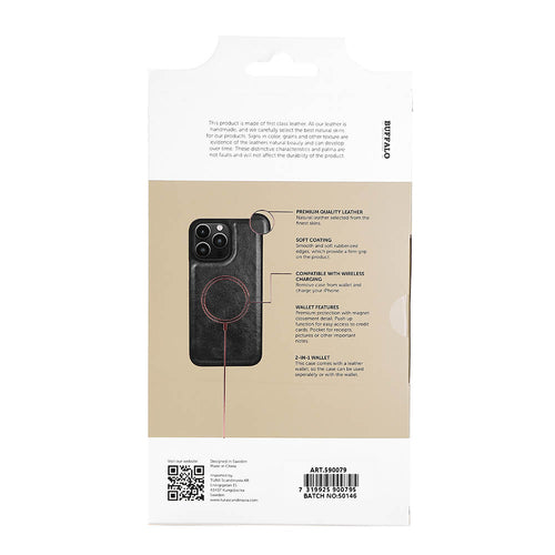 iPhone 14 Pro Max Wallet Flip Cover 2in1 3 card – Sort – Buffalo