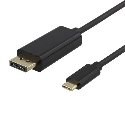 Kabel USBC/Displayport 2m Sort