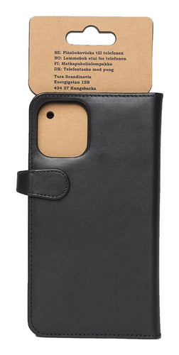 iPhone 12 Pro Max Læder Wallet Flip Cover – Sort – Buffalo