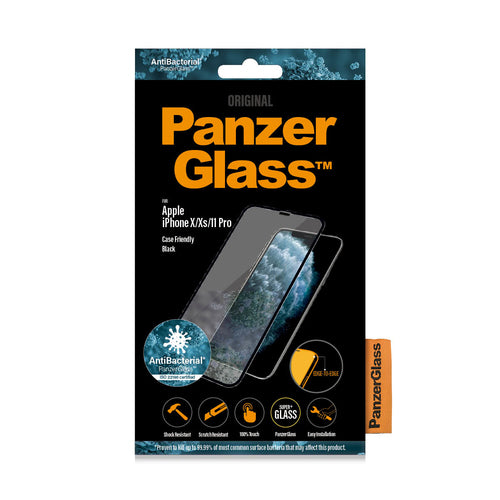 PanzerGlass iPhone X/Xs/11 Pro, Black (Case Friendly)
