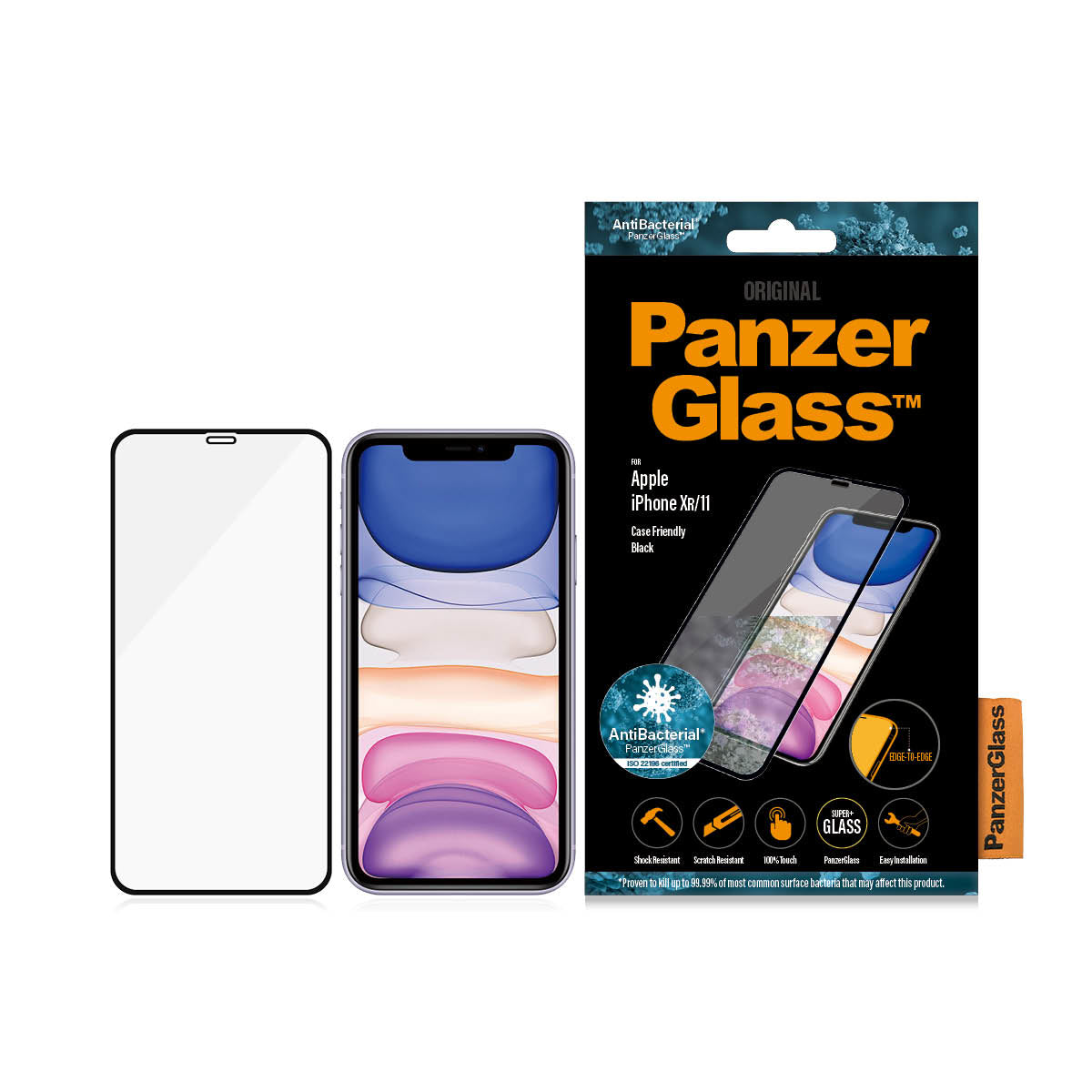 PanzerGlass iPhone XR/11, Black (Case Friendly)