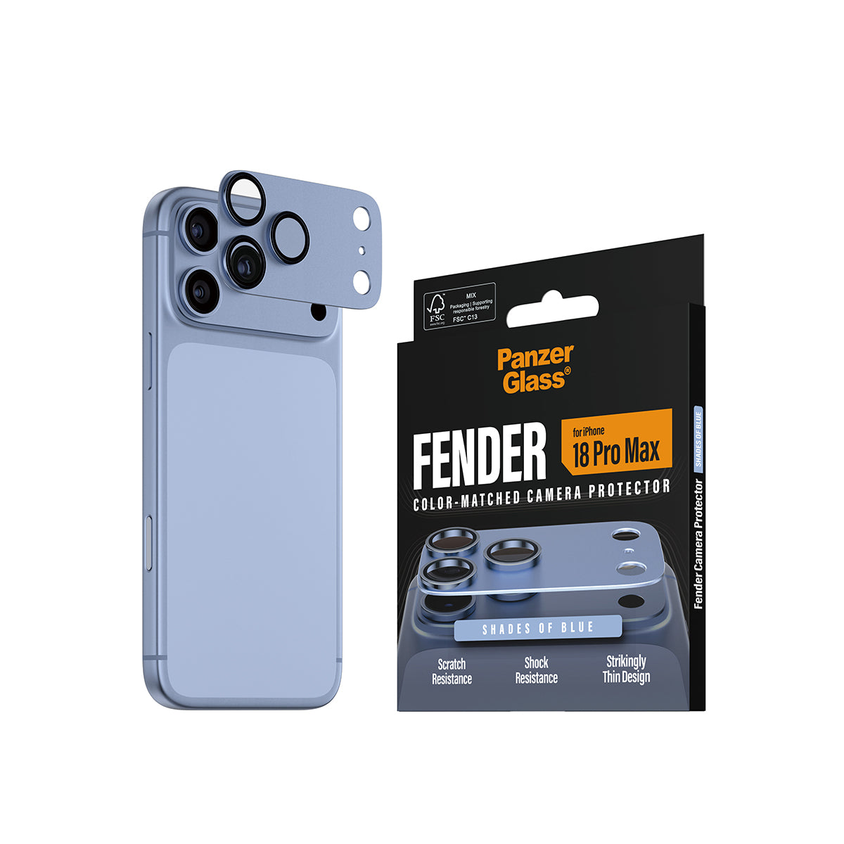PG Fender Camera Lens Protector Shades of Blue iP18 Pro Max - billede 6