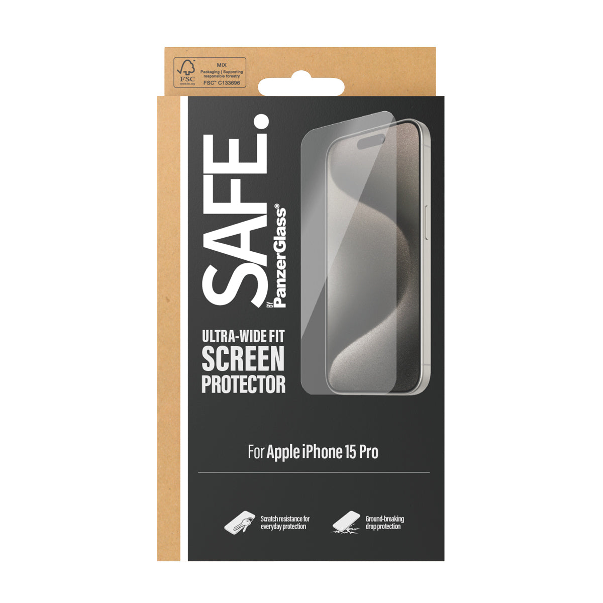 SAFE. Screen Protector iPhone 15 Pro Ultra-Wide Fit