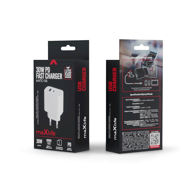 30W PD QC USB+USB-C Lade - billede 12