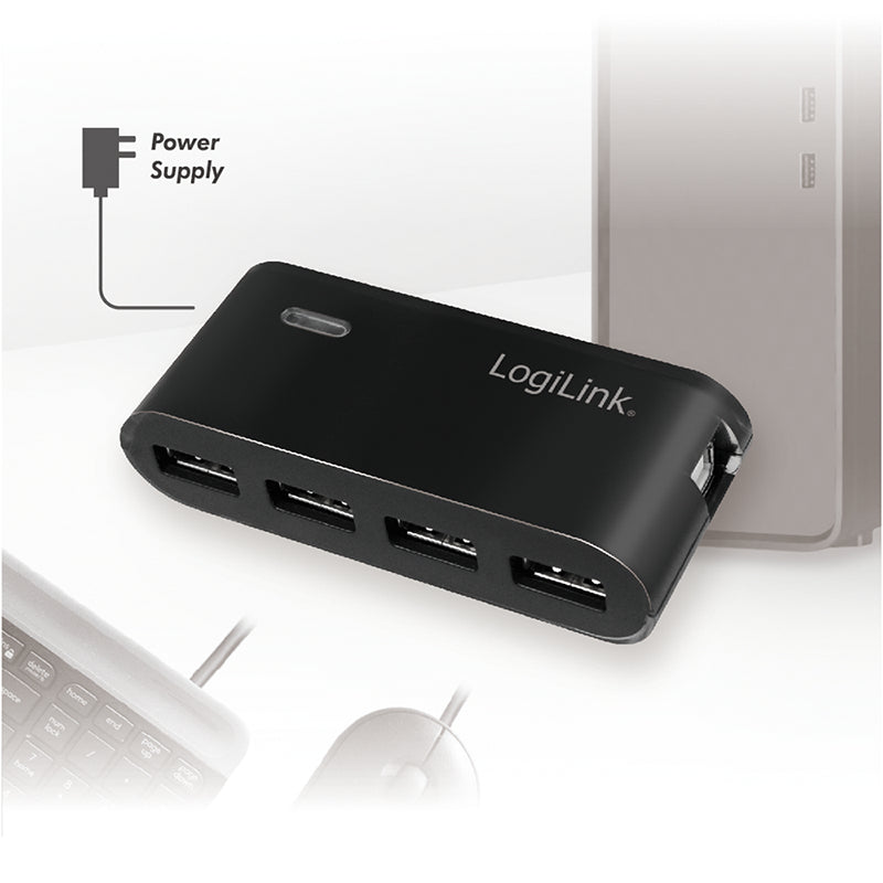 4xUSB2 Hub Logilink Sort