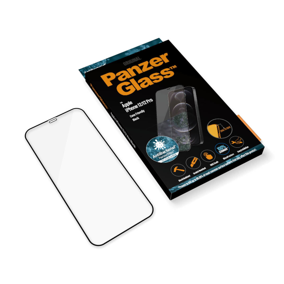 PanzerGlass iPhone 12/12 Pro (CF), Black (AB) - billede 5