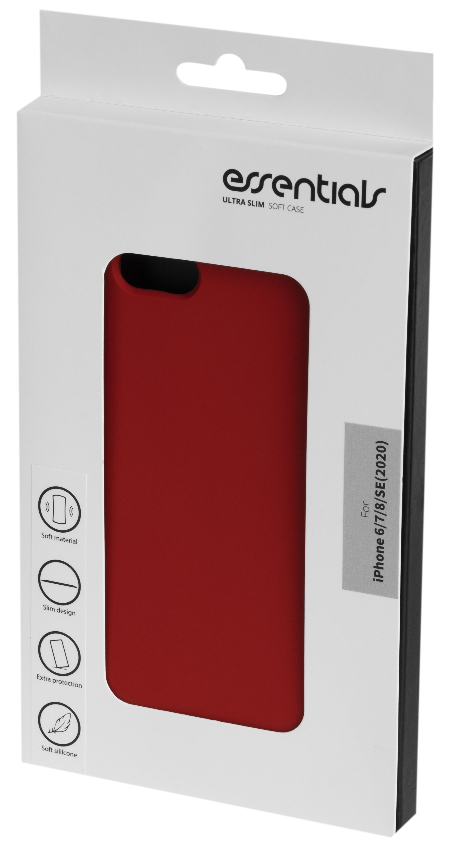 iPhone 6/7/8/SE Silicone Cover – Rød – Essentials - billede 5