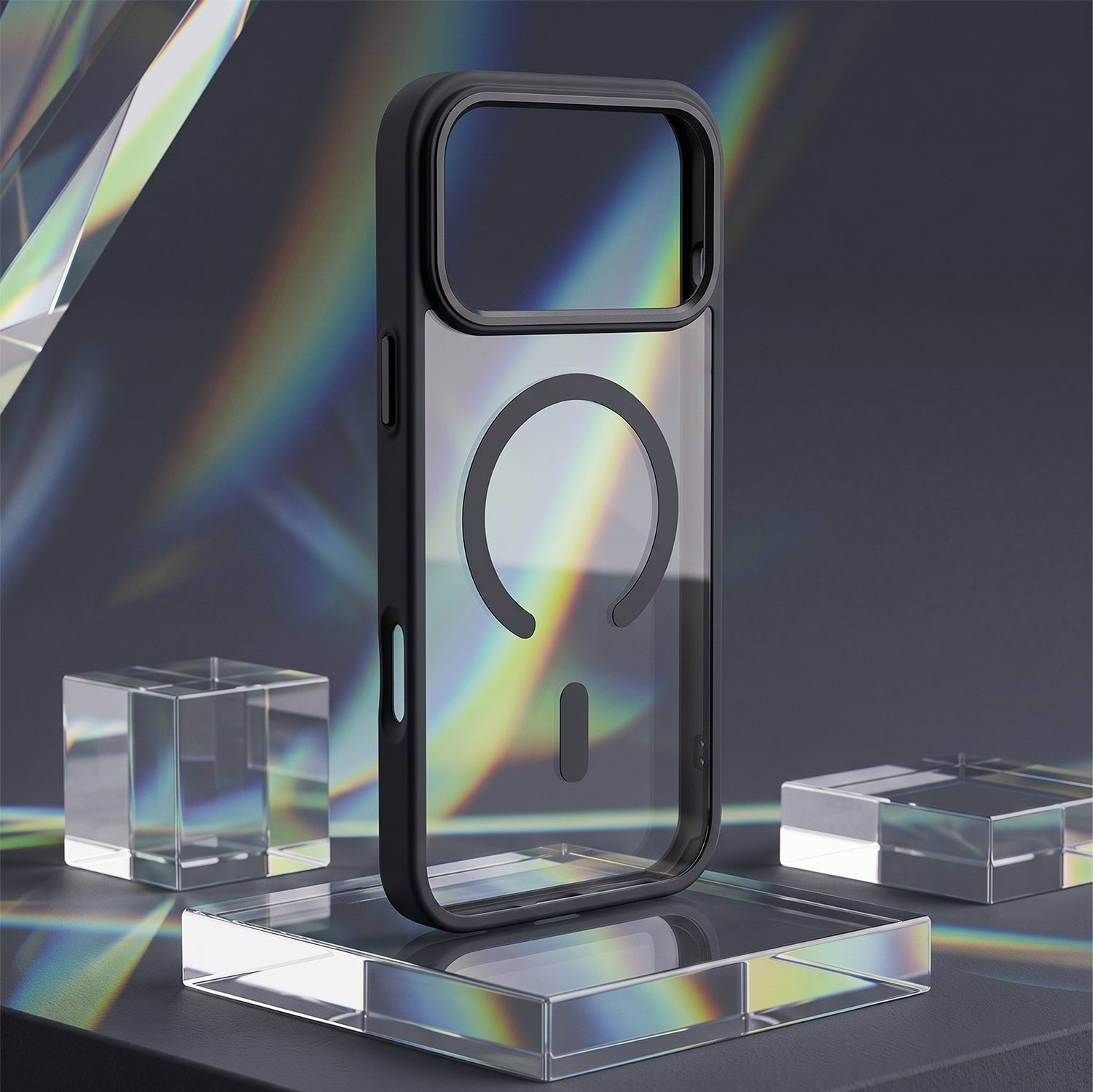 iPh17PM/18PM Clear Mag Black