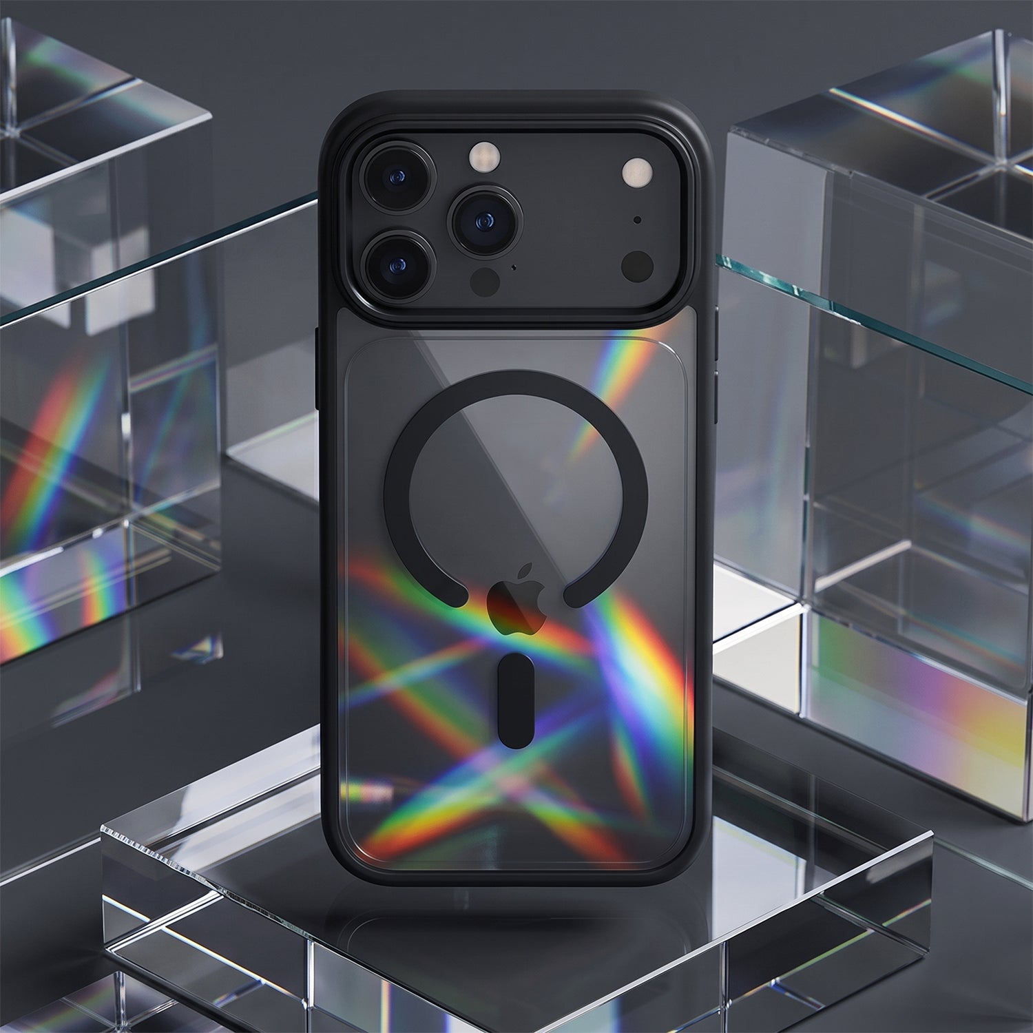 iPh17PM/18PM Clear Mag Black