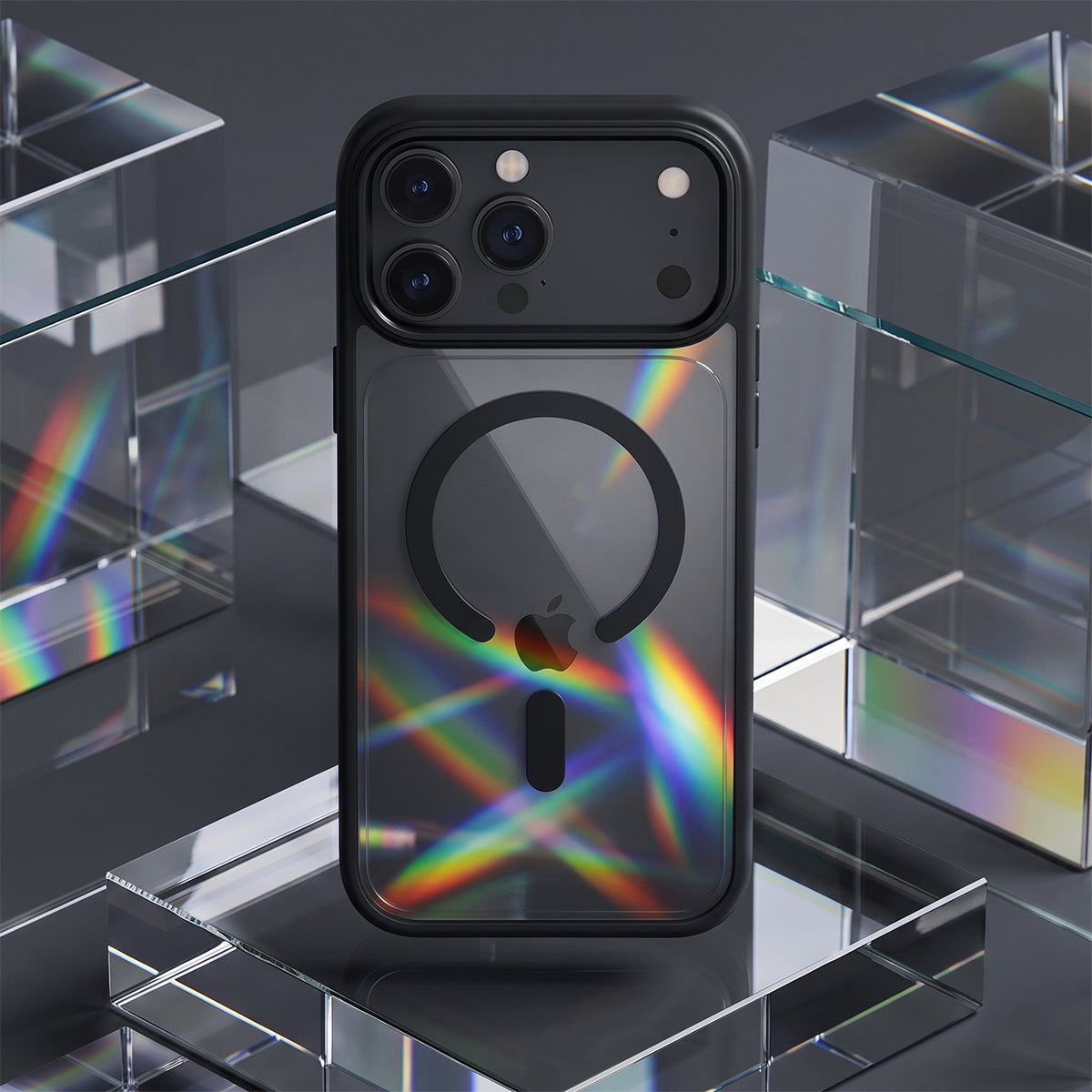 iPh17PM/18PM Clear Mag Black