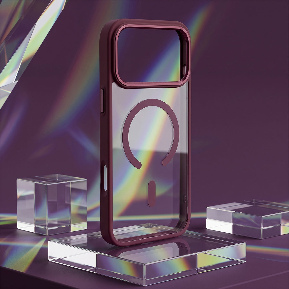 iPh17P/18P Clear Mag Cherry