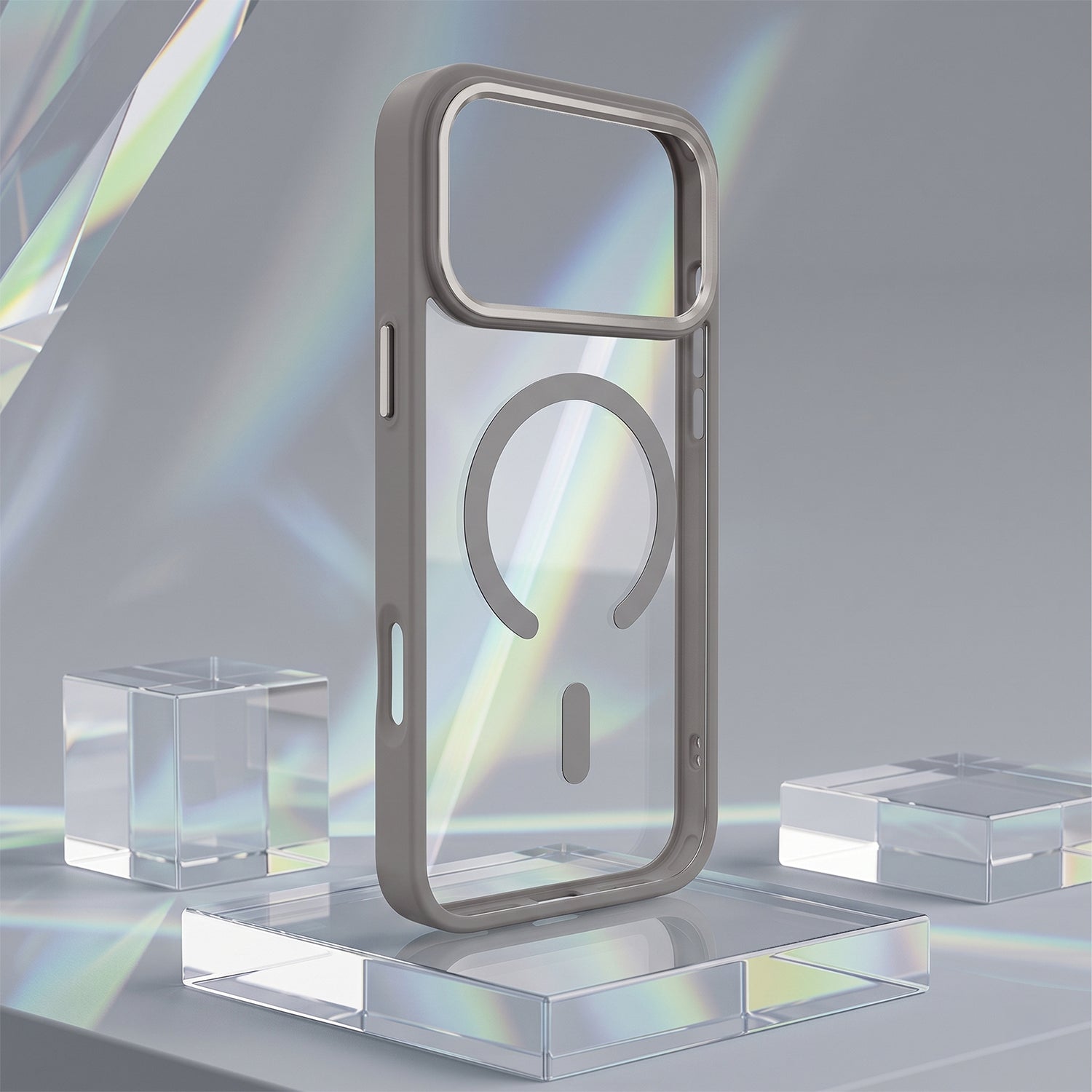 iPh17PM/18PM Clear Mag Silver