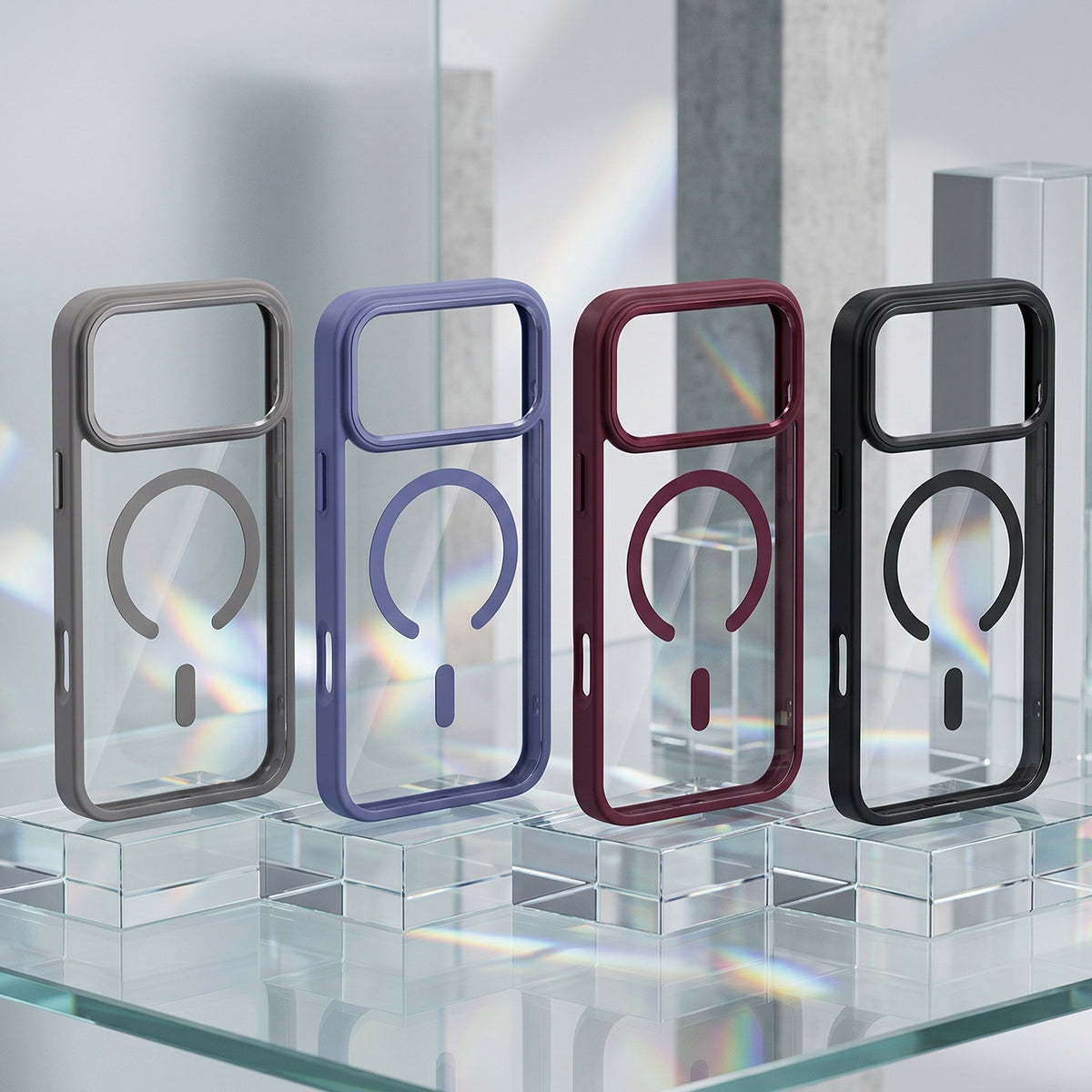 iPh17PM/18PM Clear Mag Skyblue