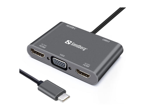 USBC Dock 2xHDMI/VGA/USB/PD